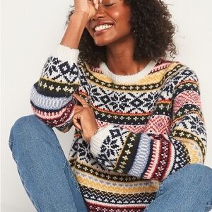 Old Navy Multicolor Striped Sweater